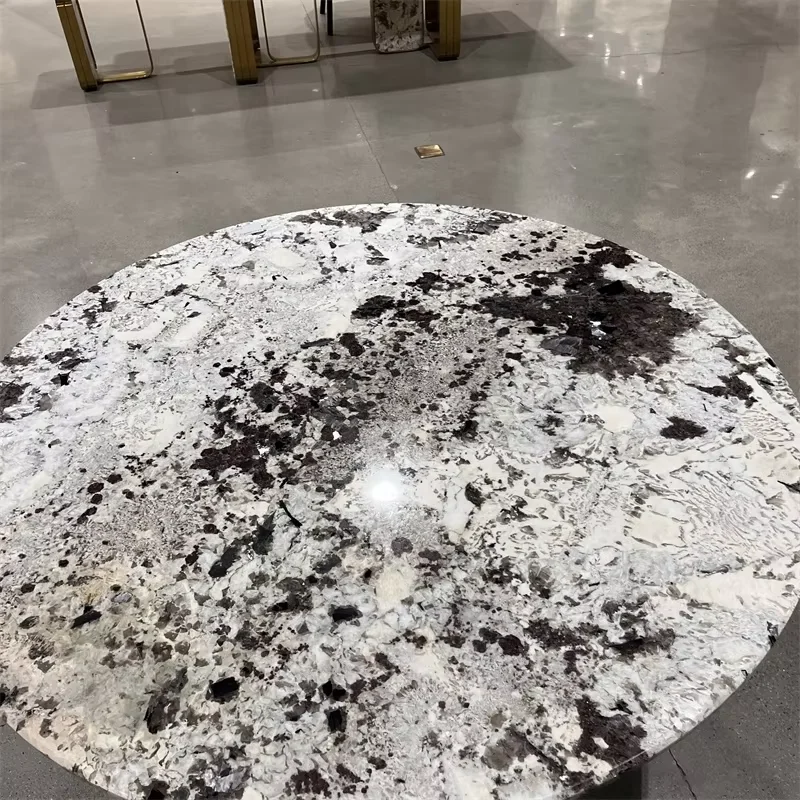 product luxury marble extendable modern customized size snow mountain coffee table for home living room and hotel decor-1