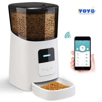 Yoyo Dog Cat Smart Pet Feeder Wifi Mobile Phone App Remote Control Microchip Automatic Pet Feeder With 6l