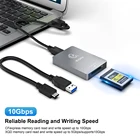 Rocketek Super Speed Aluminium Alloy 2 In 1 Dual Slot Camera Memory Usb 3.2 10Gbps CFexpress XQD Card Reader