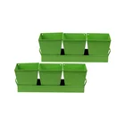 Garden Garden Pot BX 2019 Best Quality Metal Garden Square 3 Pots Herb Flower Planters With Tray