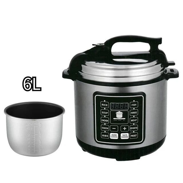 Factory Direct Kitchen Appliance Multi Function Stainless Steel Electric Pressure Cooker 5L 6L