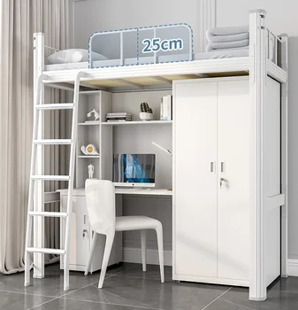 School Dormitory Furniture Modern Dormitory Furniture Loft Bunk Bed with Desk