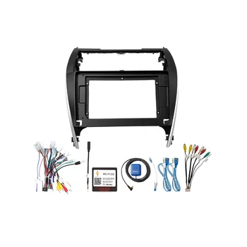 Meihua Car Video Radio Frame for Toyota Camry 2012-2014 Radio US & Middle-East Version with RCA Cable Wiring Harness Accessories