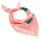 Wrap Custom Satin Chiffon Printed Kerchief Bandana Scarf Head Wrap With Logo