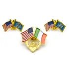 Gold Make Badge Custom Square Button China Manufacturer Making Materials Gold Metal Letter Badge For Clothing