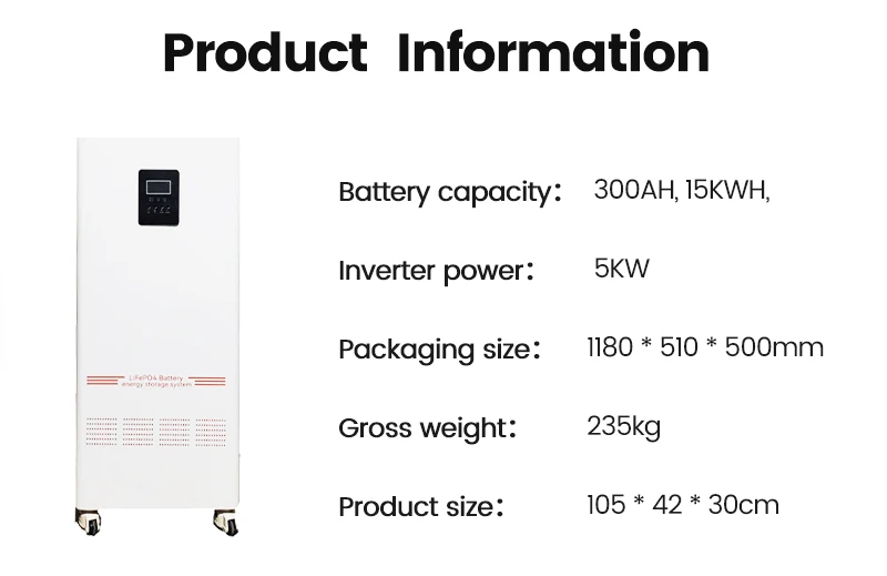 product nk005a 512v 48v all in one 5kw inverter and 15kwh 300ah lifepo4 battery solar power home energy storage system-9