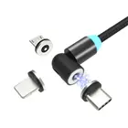 Hot Sale Power Charge 1m Black 3 In 1 Magnetic Cable For MP3/MP4/Computer MAC/PC
