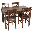 Sets Table 4 Hot Sale Modern Dining Room Sets Melamine Coated Pine Wood Small Dinning Table Set With 4 Crossback Chairs