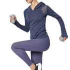 Wholesale Custom Women Sport Hoodie Jacket Workout Long Sleeve T Shirts Pullover Fitness Gym Hoodies