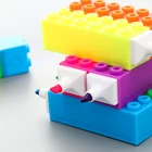 Gift Highlighter Highlighter Highlighter Pen 6 Colors Kids Gift Building Block Highlighter Pen