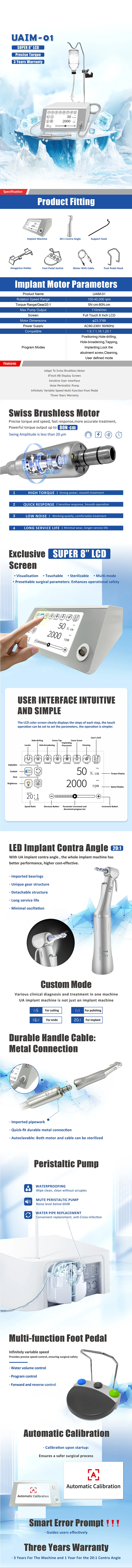 Dental Implant Motor Dental Touch Screen Surgical Implant Motor Equipment Brushless Surgical System with Integral Treatment Unit details