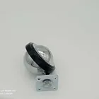 Ball Ring Most Popular Factory Outlet 3inches Silver Metal Ball Casater With Black Rubber Ring