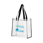 White Shopping Bag Custom White Small Handbag Transparent Pvc Tote Bag Blank Clear Shopping Bag Eco-friendly