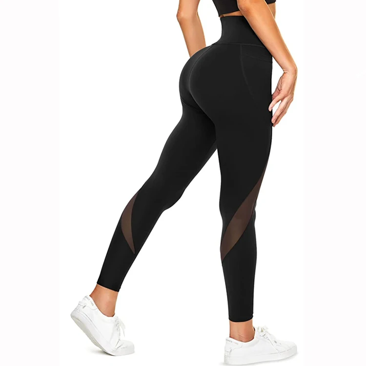 New Hot Women's Athletic Mesh Yoga Pants Legging For Running,High Waist  Stretch Workout Tights Activewear Leggings With Pocket - Buy Leggings With  Pocket,Yoga Pants With Pocket,High Waist Yoga Pants With Pocket Product