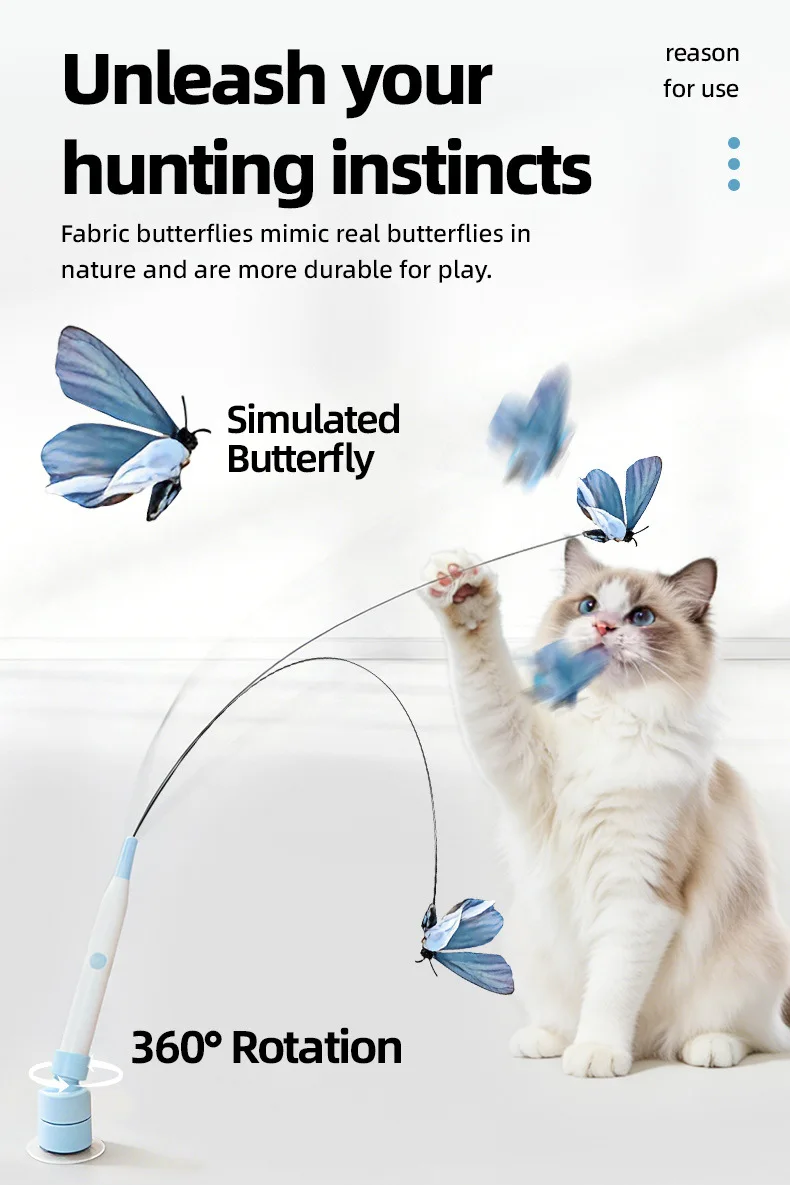 New 2 in 1 Smart Electric Cat Teaser Wand Interactive Cat Toy Relieves Cat Boredom Pet Products manufacture