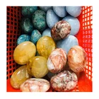 Wholesale Natural Polished Quartz Mixed Material Palm Crystal Healing Stone For Feng Shui
