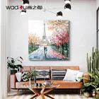 Picture Modern Hand Made Oil Art Paintings Canvas Wall Picture Paris Couples Streetcape Painting For Home
