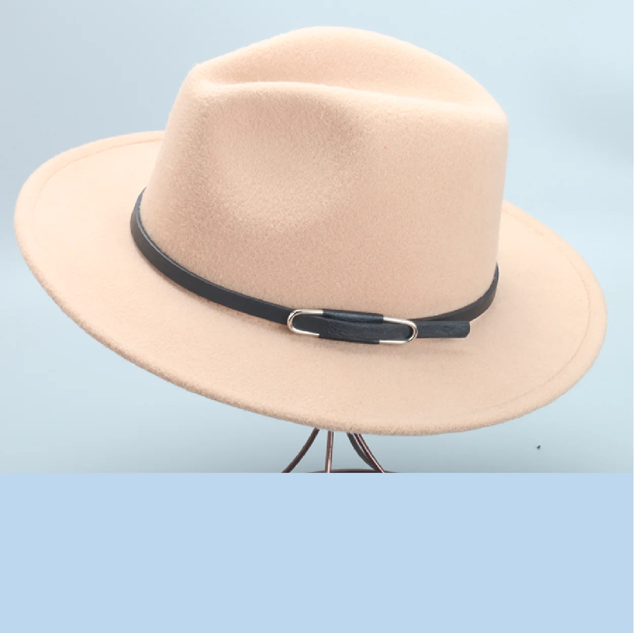 Retro Panama Hat Flat Wide Brim Fedora 
