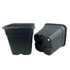 Black Pot 2 Gallon Pot Factory Price PP Black Garden Square 2 Gallon Plastic Plant Pot