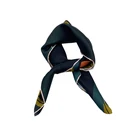 Print Animal Animal Print Scarf 100% Silk Print Bandanas 50*50cm Olive Green Owl Animal Cartoon Sqaure Scarves
