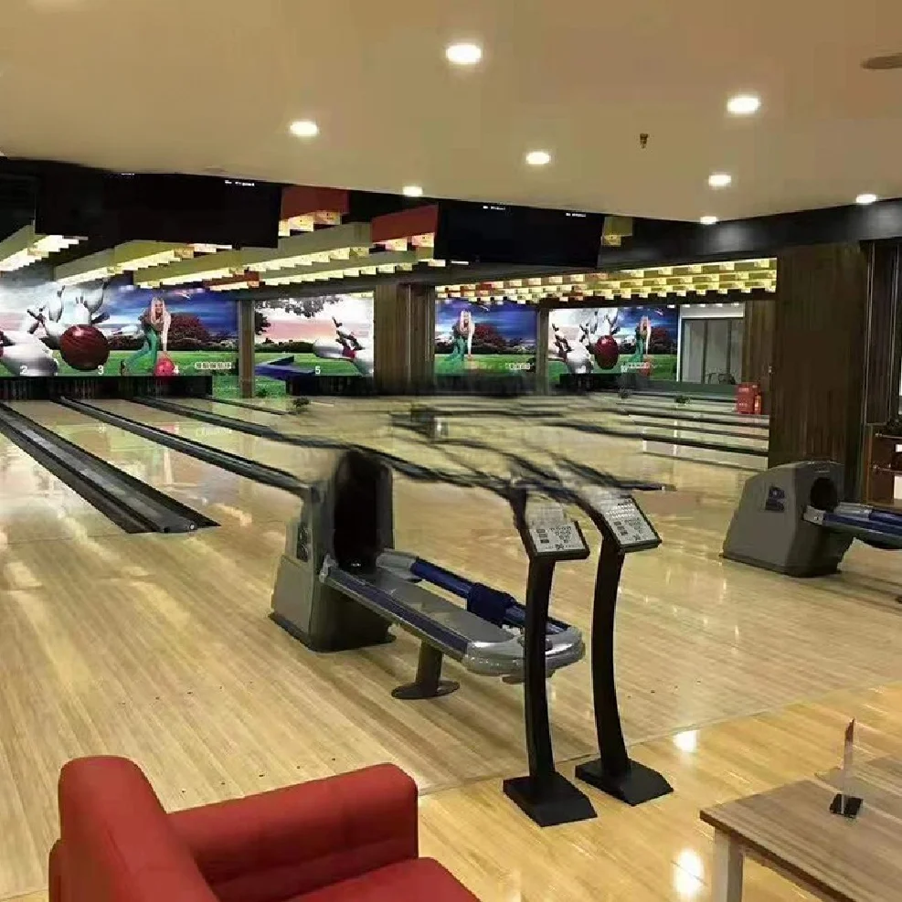 Colorful park interior high end design entertainment center bowling lane complete adult and kids bowling alley hot sale_2