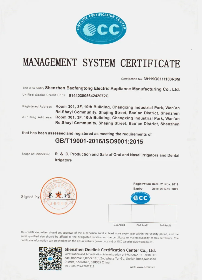 Professional Countertop Water Flosser with 1200 Times/min Pulse Frequency AC-220V-50/60HZ Electric Supply and 1 Year Warranty