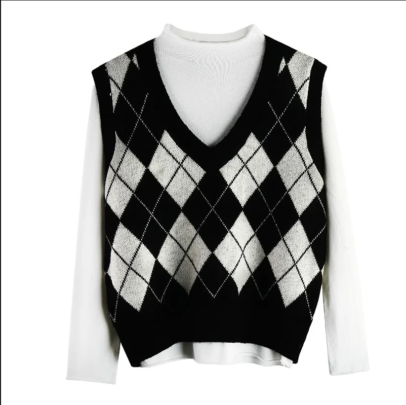 Summer Autumn Winter Argyle Vest 