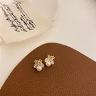 Stud Earing 2021 Fashion Jewelry Trendy Pearl Stud Gold Bee Earing
