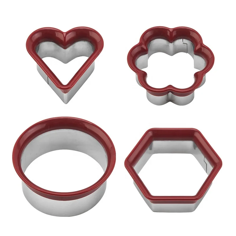 Hot selling  heart flower Cookie Mould  Sandwich Cutter and Sealer Vegetable Fruit cookie Cutter For Kids DIY Bakeware Tools