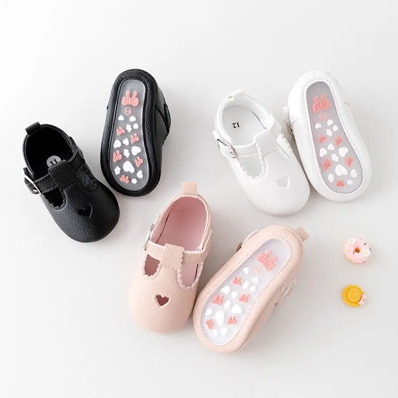 40 Designs High Quality Soft PU Material Baby Girl Princess Shoes Anti-Slip TPR Outsole Flat Mary Jane Style for Summer Parties supplier