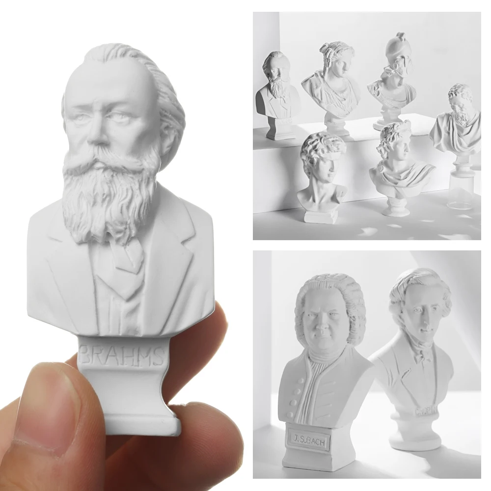 7cm Mini Celebrities Plaster Statue Gypsum Bust Portraits Greek ...