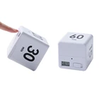 Digital Timer Digital ABS Cube Shaped Led Display Voice Remind Countdown Digital Timer