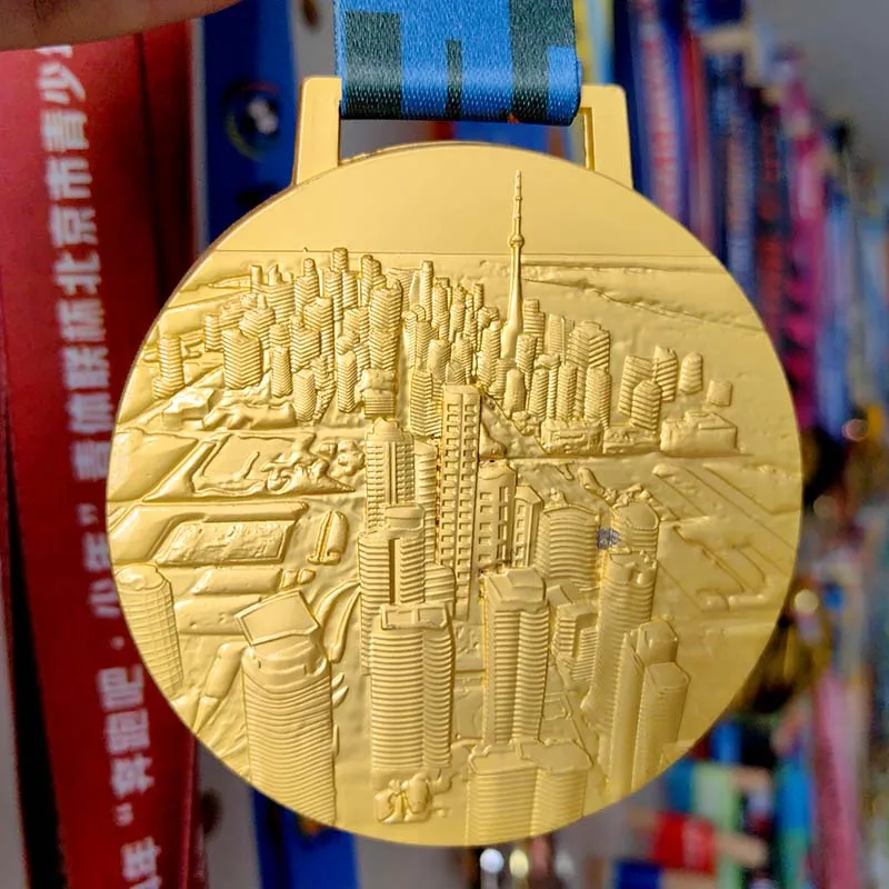 Wholesale Personalized Round Gold Embossed Sport Medals to Customize Taekwondo Bjj Karate Award Medal factory