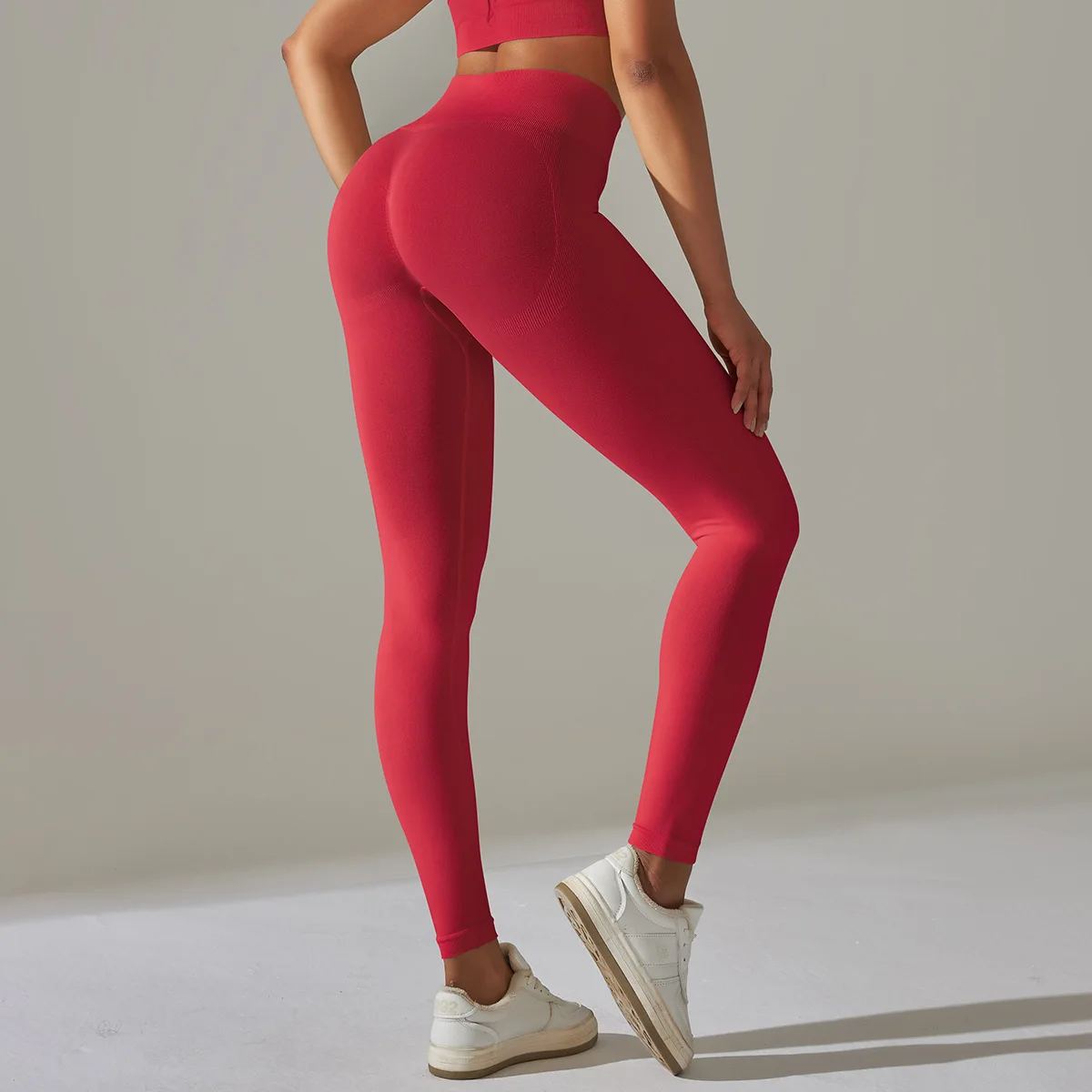Custom Logo Fitness Apparel Women High Waist Compression Push Up Seamless Butt Lifting Workout Yoga Leggings