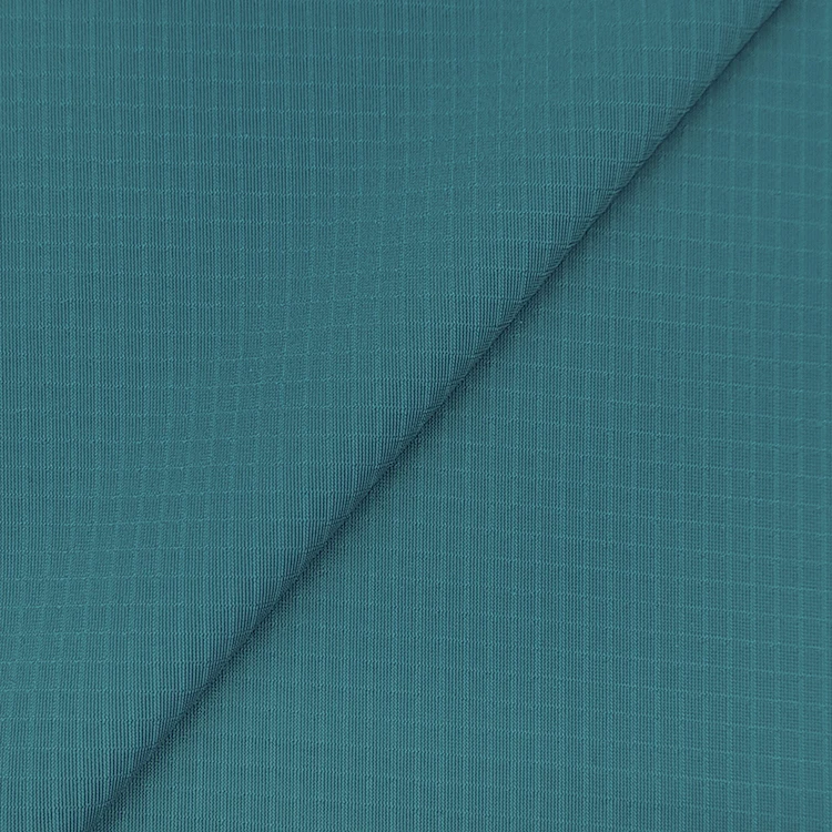 Factory Direct Sale Knit Fabric 73 Nylon 27 Spandex Material Check Interlock Fabric for Sportswear supplier