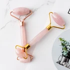 Jade Roller 100% Natural Beauty Massage For Face Facial Jade Stone Double Rose Quartz Jade Roller