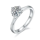 Diamond Ring Eternity Brilliant 1ct Vvs Diamond Engagement Iced Out Moissanite Gold Ring With Simple Style