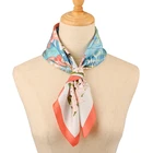 Green Scarf Wholesale Wensli Tops Hair Paisley Green Silk Scarf