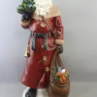 Resin Indoor Decoration Craft Custom Natural Handmade Santa Claus Christmas Decor with LED Light
