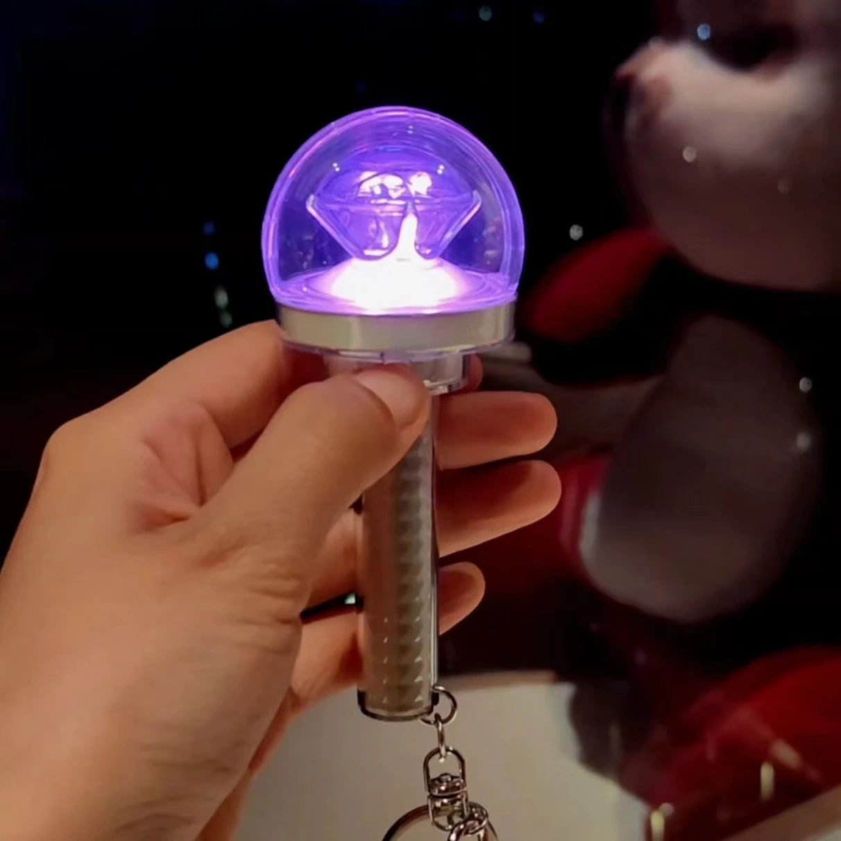 Kpop Svt 17 Mini Light Stick Plastic Laser Keyrings Shiny Carat Bang