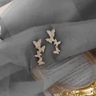Wedding Earrings Women Earrings Fashionable Diamond Butterfly Wedding Alloy Earrings Sweet Women Stud Earrings Jewelry
