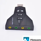 Audio Sound Card External USB Virtual 7.1 Channel With Cable Support PC MAC