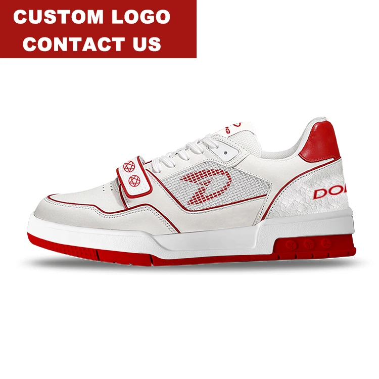 High Quality Custom Designer Manufacturer Fashion Leather Custom LOGO Wholesale Casual Sports Sneakers Men's Basketball Shoes
