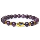 Stone Stone Factory Sale Natural Rain Flower Stone Bracelet Hand Of Fatima Beaded