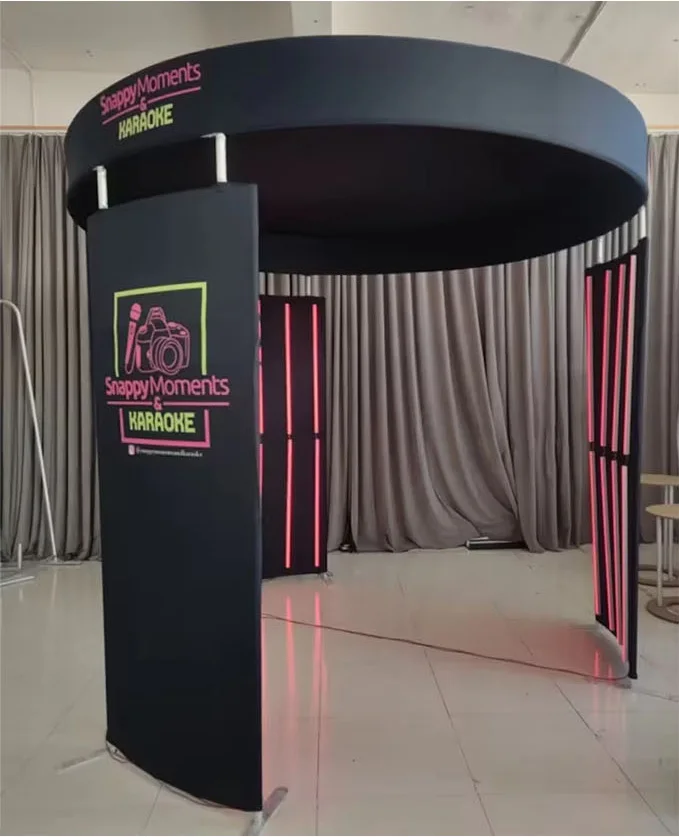 360 Overhead Photobooth Backdrop Display Stand for Decoration with RGB Light He9a2f6a301714c28a24f6560f2181c976