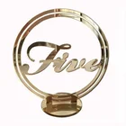 Wedding High Quality Customize Laser Cut Acrylic Table Numbers Wedding Gold Mirror Table Decor