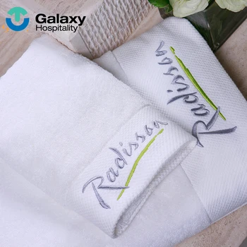 100% Cotton Hotel Embroidered Hand Towel Hotel White Bath Towels Face Cloths Towel