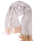 Acrylic Scarfs Polyester Acrylic Winter Knitted Jersey Woven Fringed Scarfs For Women