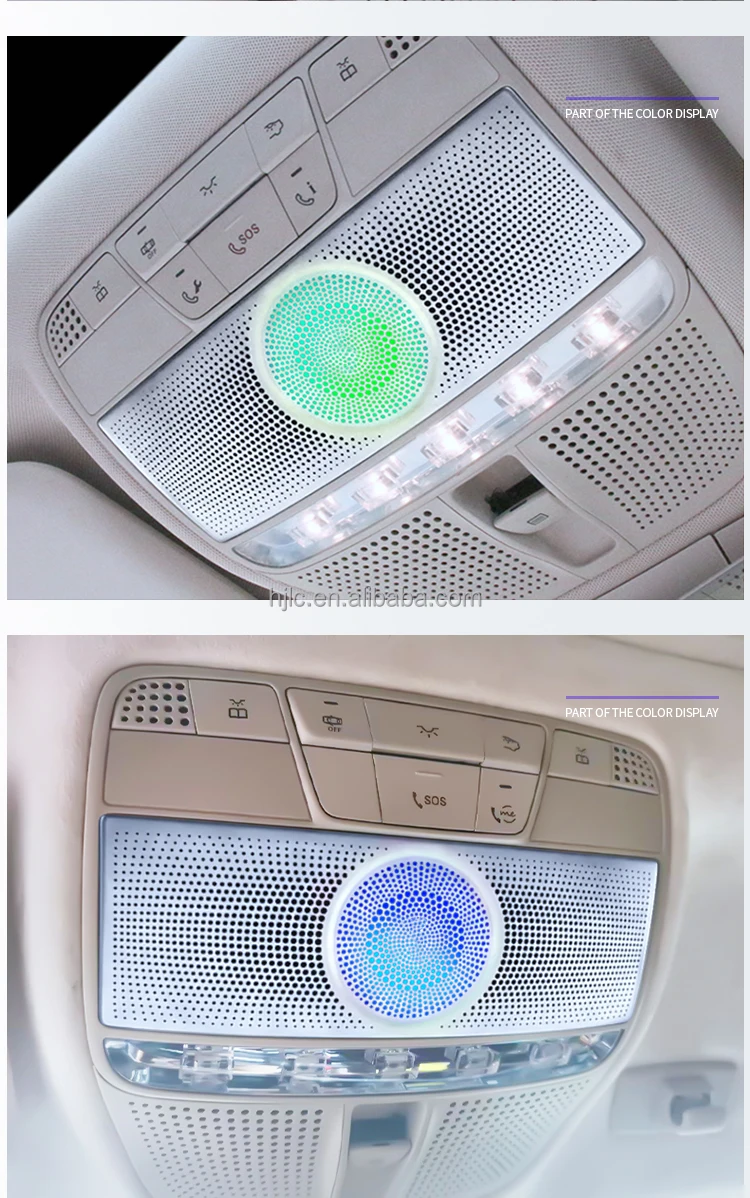 W205 3 Colors 64 Colors Ceiling Reading Light Roof Speaker for Mercedes-Benz C-class W205 GLC X253