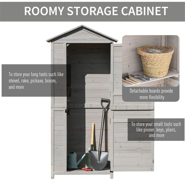 室外花园储物棚工具房 （ Amazon Shipping）（WalMart禁售）（周末不发货）-11